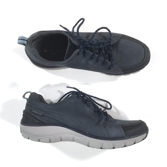 Clarks Unstructured Wave Walk Shoes Womens Size 7.5 M Gray Blue Waterproof - Picture 1 of 9